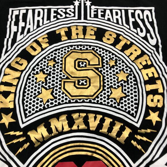 Switch Remarkable SMALL Fitted Black Fearless King of Streets Tee Shirt T-Shirt - Picture 2 of 4